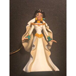 Disney Jasmine First Issue Hanging Ornament‎ 5.5" White & Gold Princess Figure
